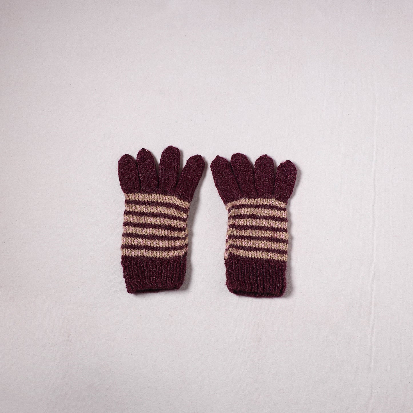 Kumaun Hand Knitted Acrylic Woolen Hand Gloves for Winter (Adult) 23