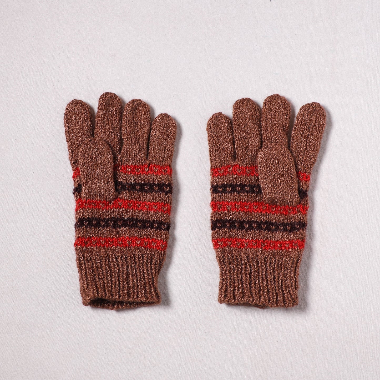 Kumaun Hand Knitted Acrylic Woolen Hand Gloves for Winter (Adult) 24