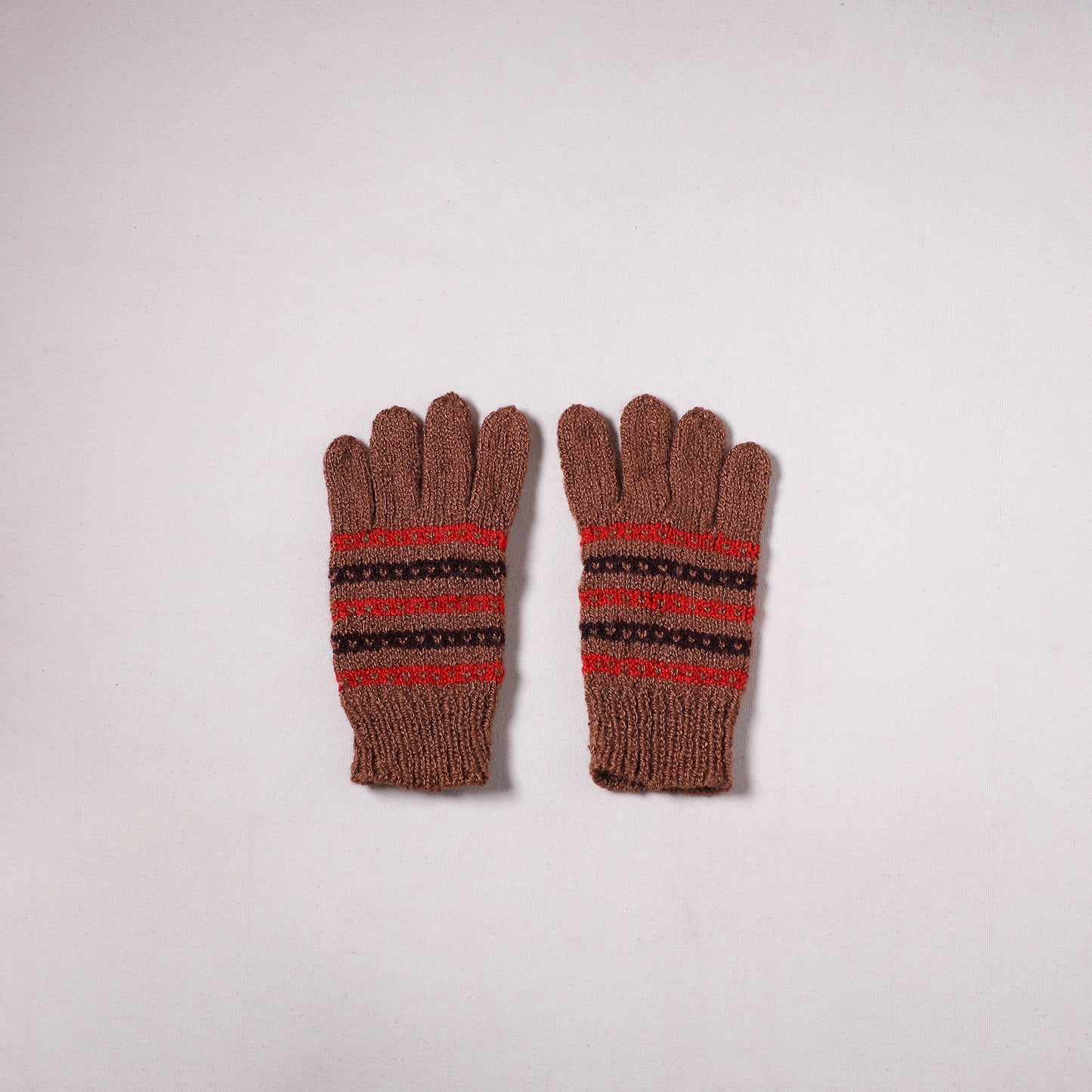 Kumaun Hand Knitted Acrylic Woolen Hand Gloves for Winter (Adult) 24