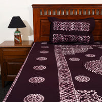 Cotton Double Hand Batik Print Bed Sheet Set 47