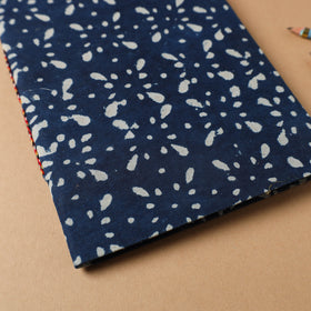 Blue - bindaas fabric cover handmade paper notebook (9 x 7