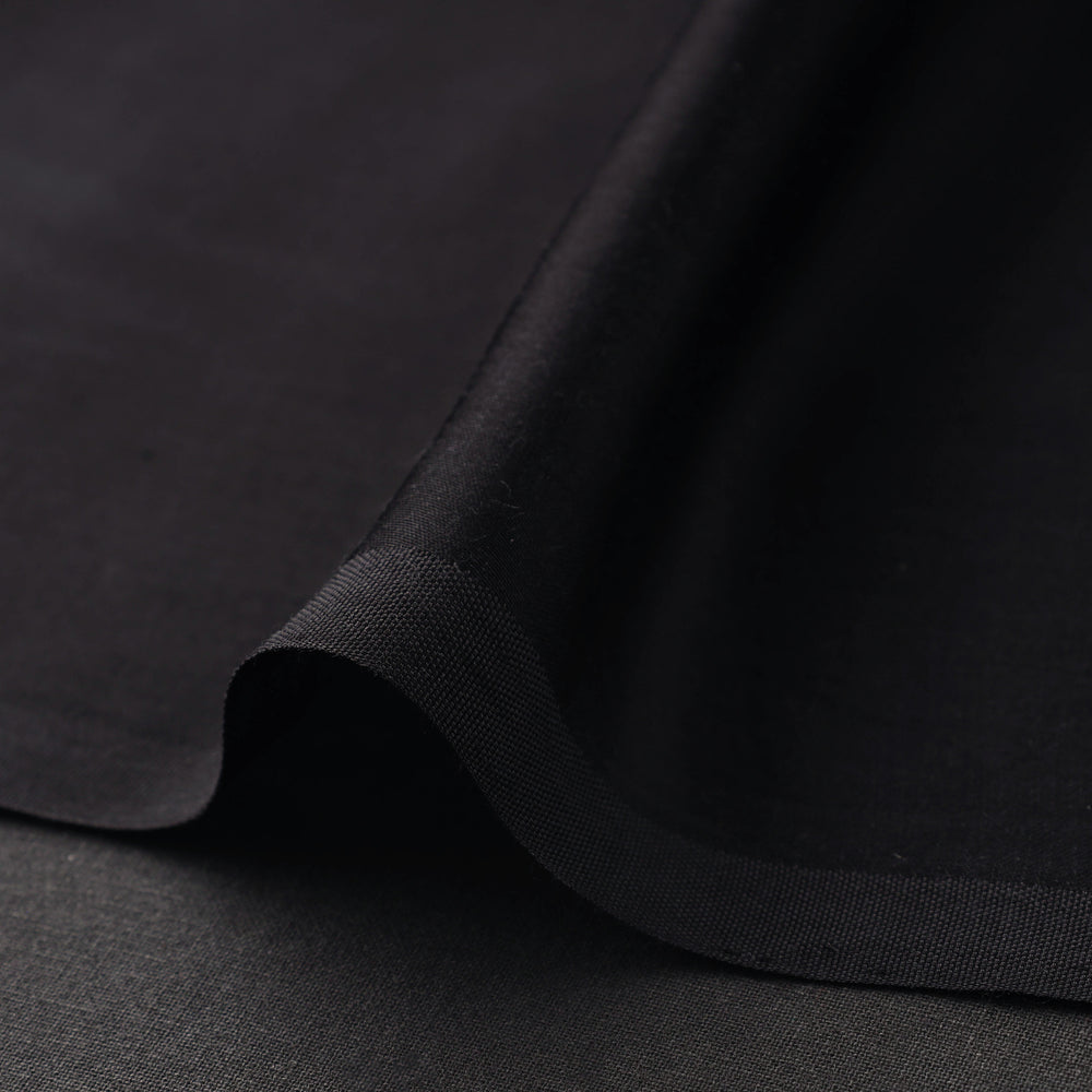 Black - Plain Modal Silk Fabric 03