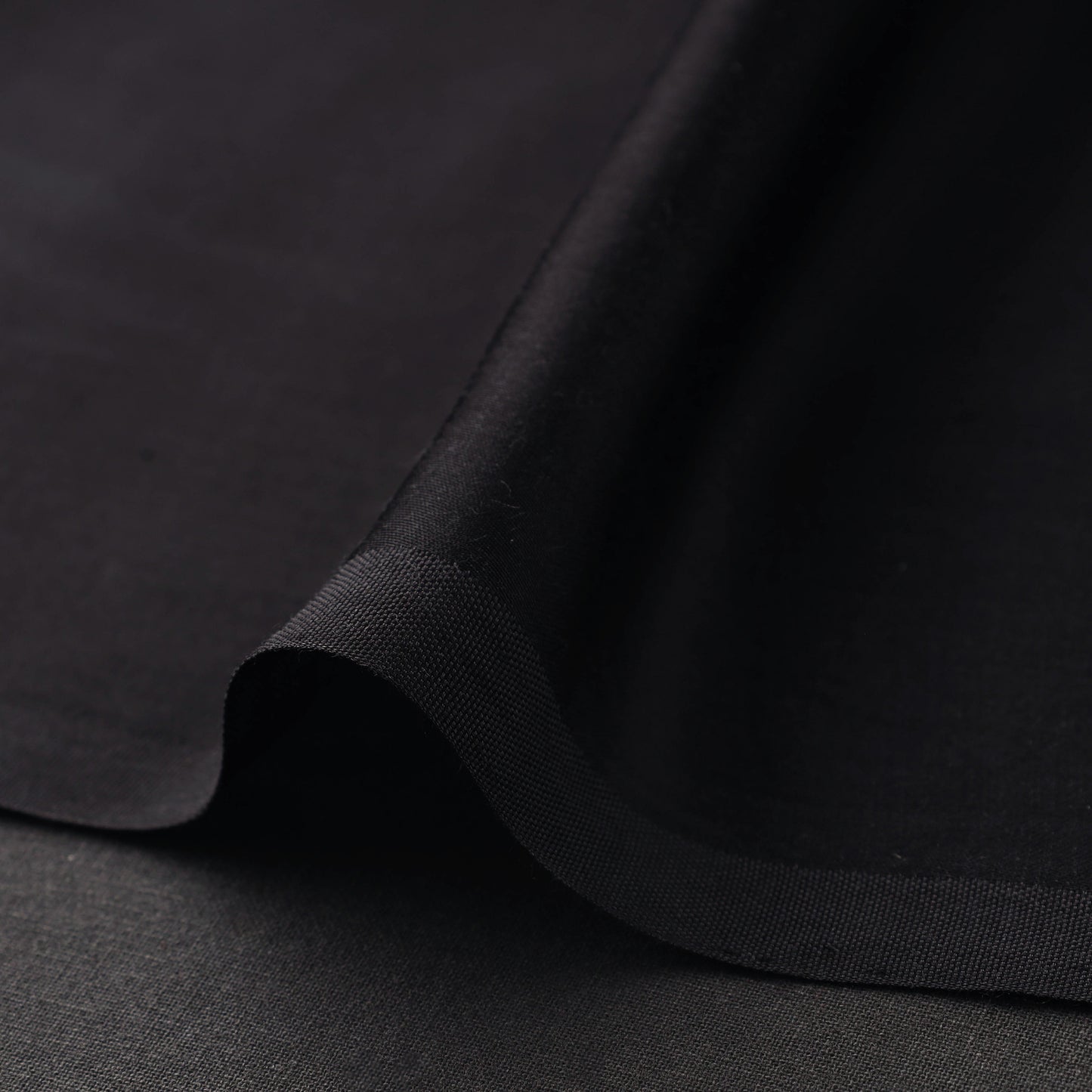 Black - Plain Modal Silk Fabric 03