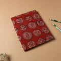 Red - bindaas fabric cover handmade paper notebook (9 x 7