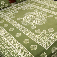 Cotton Double Hand Batik Print Bed Sheet Set 49