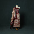 Bengal Kantha Work Cotton 3pc Unstitched Batik Print Dress Material Suit Set 20