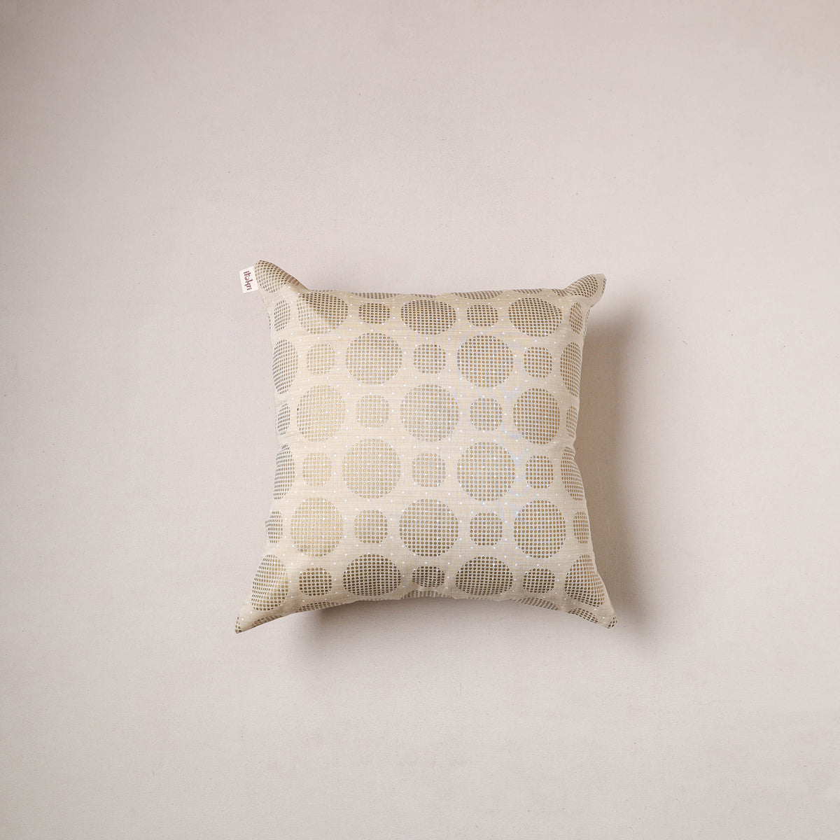 Plain Chanderi Silk Buti Cushion Cover (16 x 16 in) 291