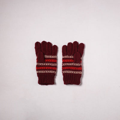 Kumaun Hand Knitted Acrylic Woolen Hand Gloves for Winter (Adult) 28