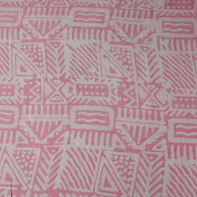 Pink - kutch batik modal silk fabric 35 - handcrafted