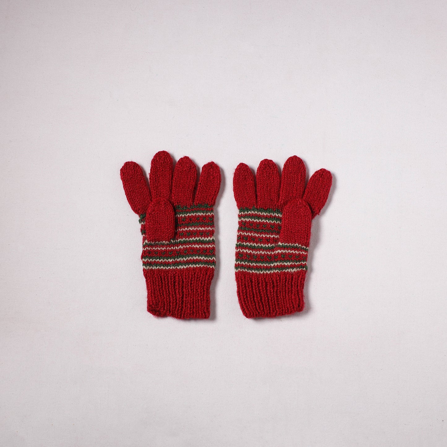 Kumaun Hand Knitted Acrylic Woolen Hand Gloves for Winter (Adult) 30