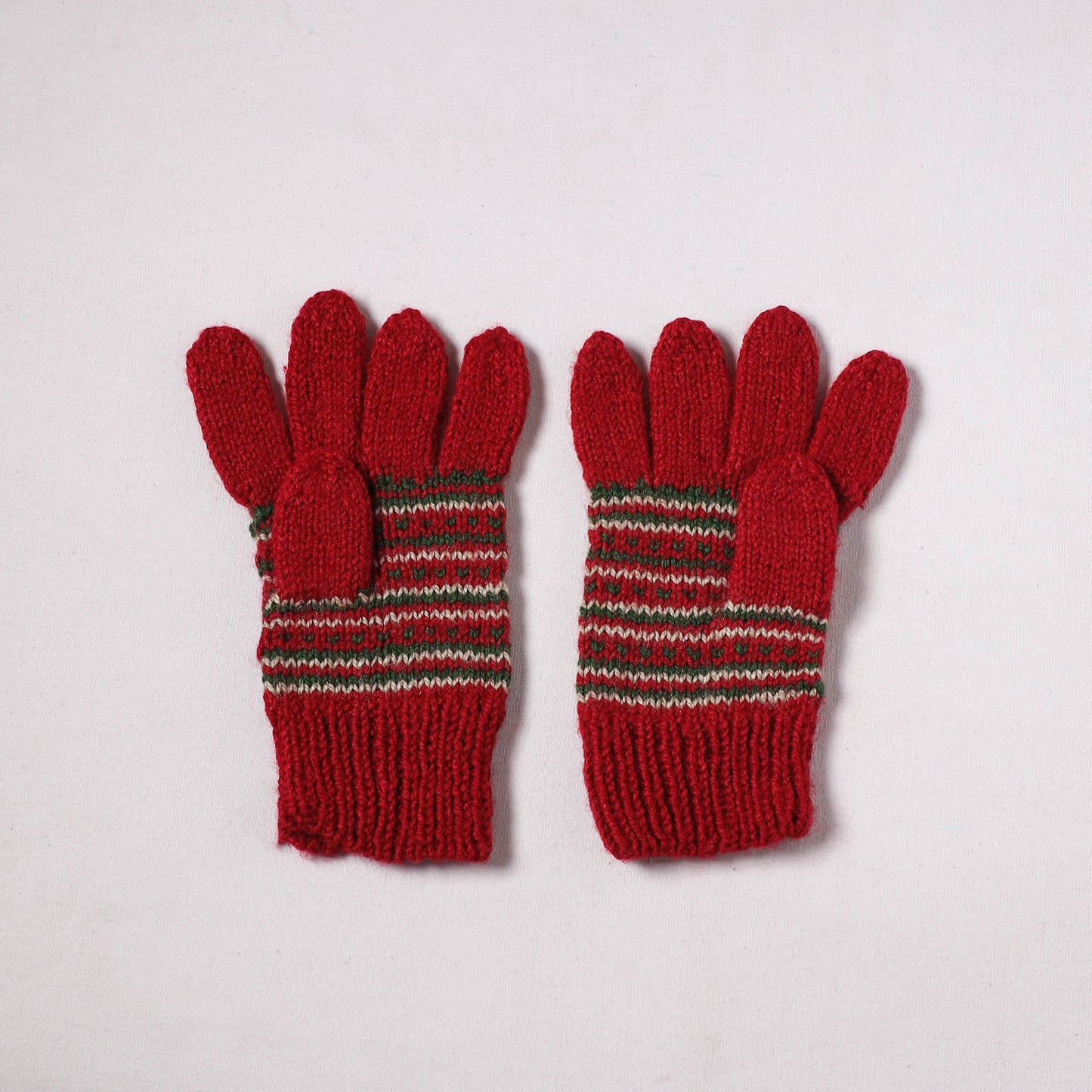 Kumaun Hand Knitted Acrylic Woolen Hand Gloves for Winter (Adult) 30