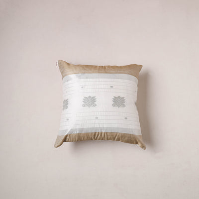 Plain Chanderi Silk Buti Cushion Cover (16 x 16 in) 294