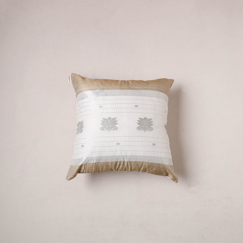 Plain Chanderi Silk Buti Cushion Cover (16 x 16 in) 294