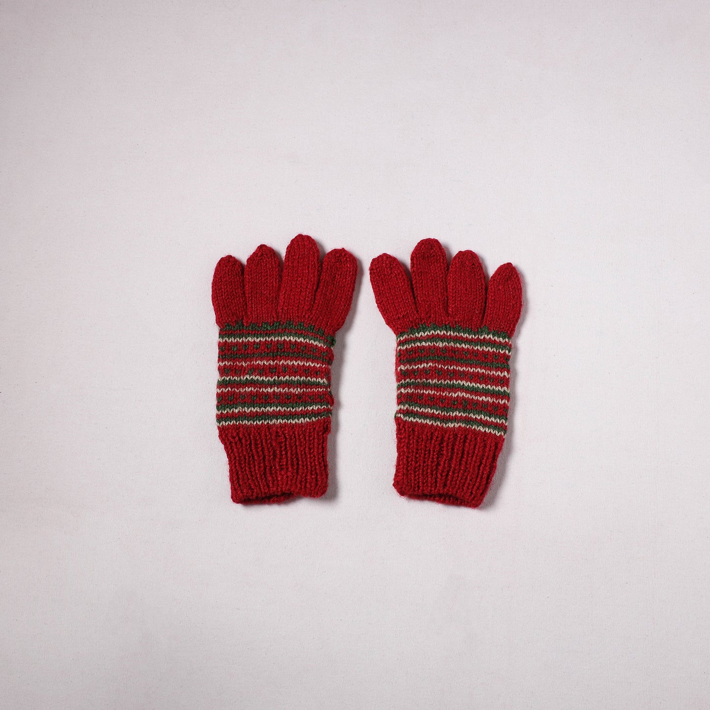 Kumaun Hand Knitted Acrylic Woolen Hand Gloves for Winter (Adult) 30