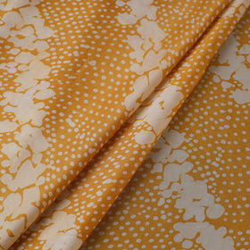 Yellow - kutch batik modal silk fabric 32 - handcrafted