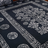 Cotton Double Hand Batik Print Bed Sheet Set 52