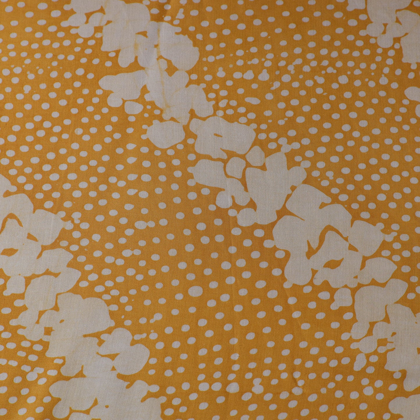 Yellow - kutch batik modal silk fabric 32 - handcrafted