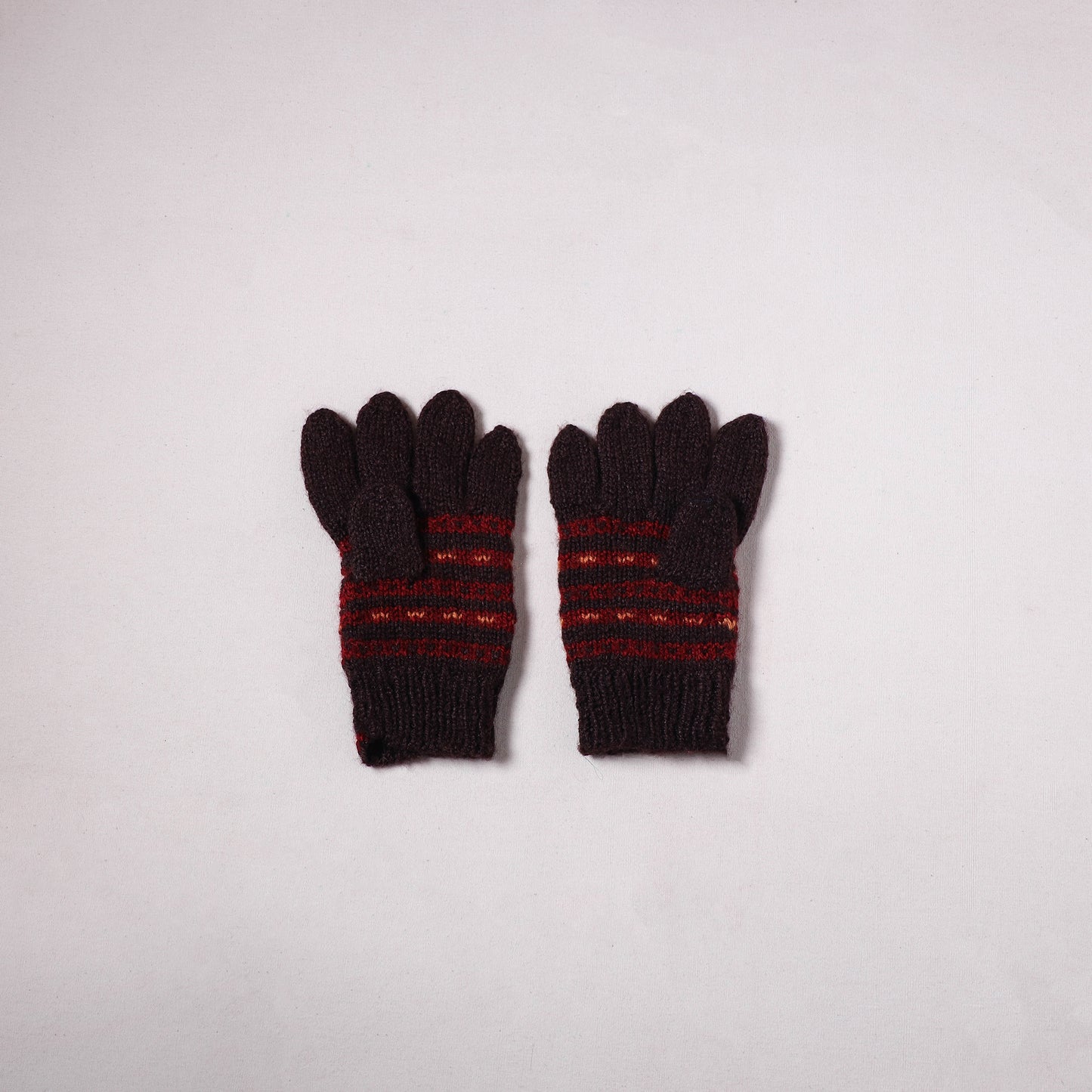 Kumaun Hand Knitted Acrylic Woolen Hand Gloves for Winter (Adult) 38