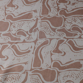 Brown - kutch batik modal silk fabric 29 - handcrafted