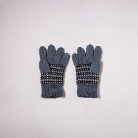 Kumaun Hand Knitted Acrylic Woolen Hand Gloves for Winter (Adult) 39