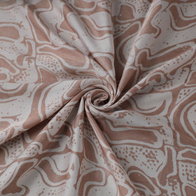 Brown - kutch batik modal silk fabric 29 - handcrafted