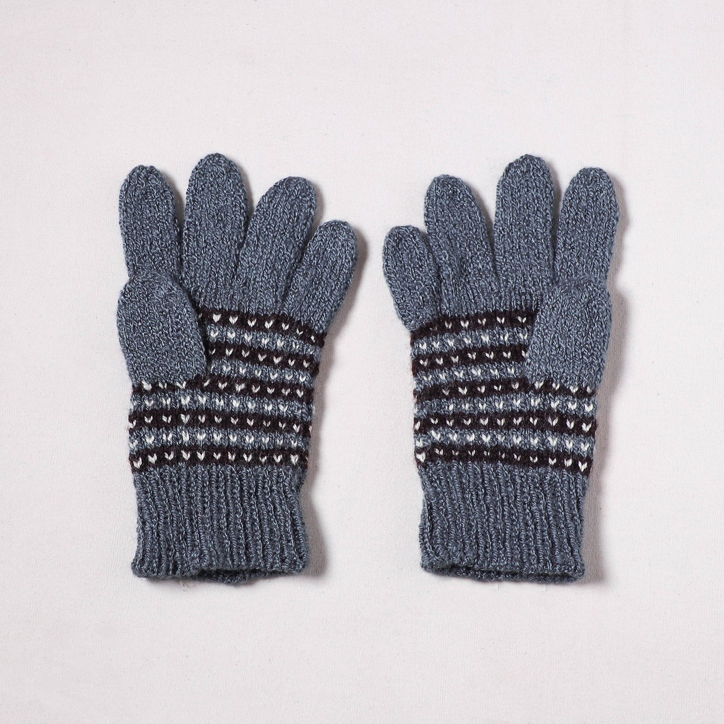 Kumaun Hand Knitted Acrylic Woolen Hand Gloves for Winter (Adult) 39