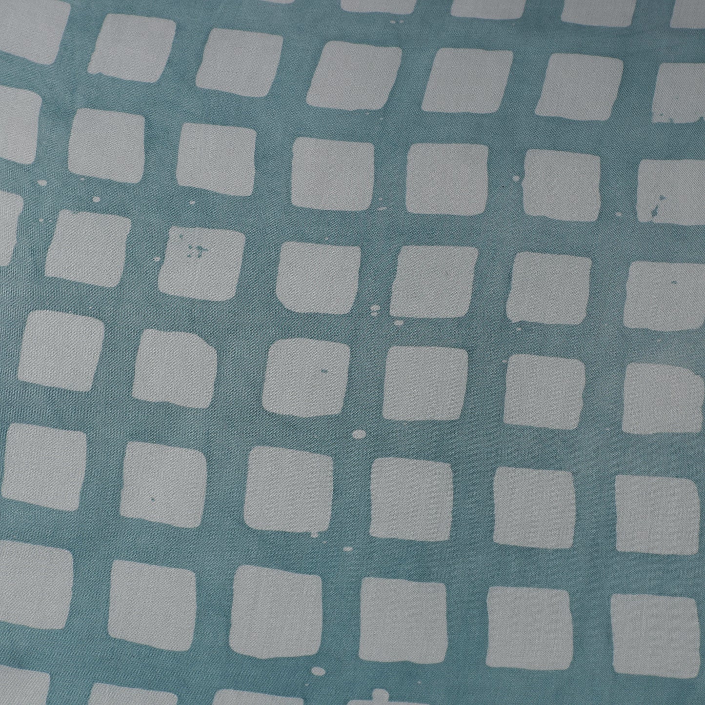 Blue - kutch batik modal silk fabric 28 - handcrafted