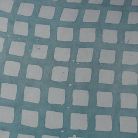 Blue - kutch batik modal silk fabric 28 - handcrafted