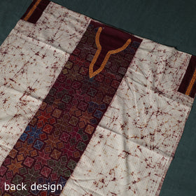 Bengal Kantha Work Cotton Unstitched Batik Print Kurta Material (2.5m) 10