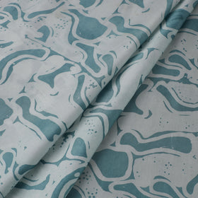 Blue - kutch batik modal silk fabric 27 - handcrafted