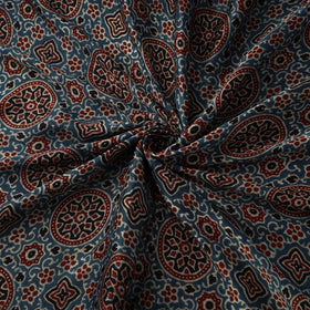  Modal Silk Hand Block Print Ajrakh Fabric Online in India