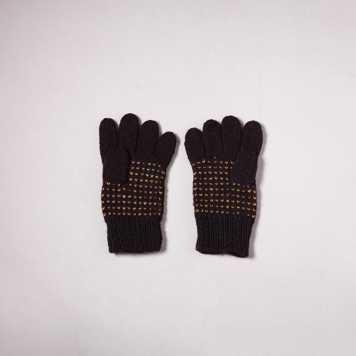 Kumaun Hand Knitted Acrylic Woolen Hand Gloves for Winter (Adult) 42