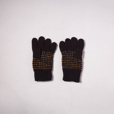 Kumaun Hand Knitted Acrylic Woolen Hand Gloves for Winter (Adult) 42