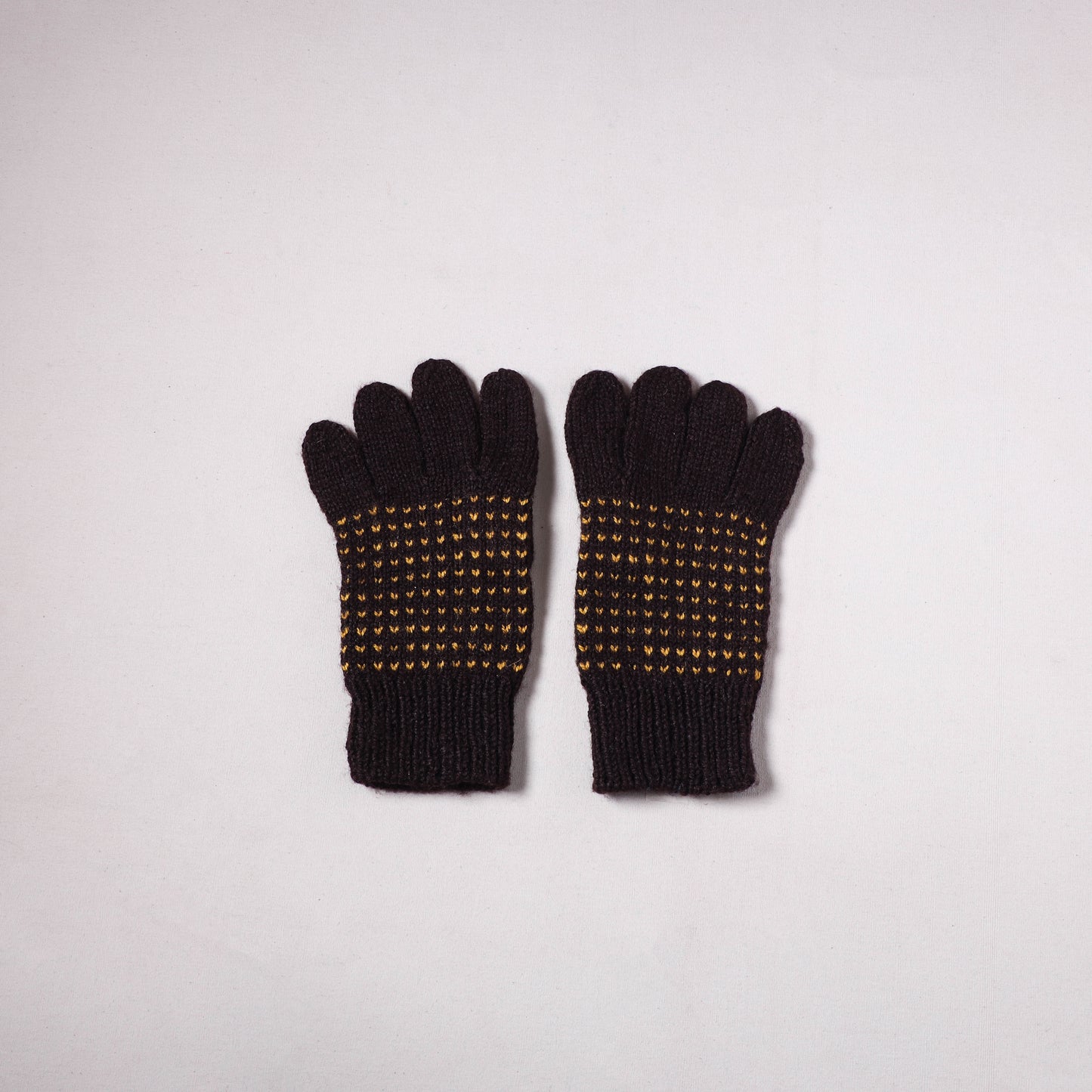 Kumaun Hand Knitted Acrylic Woolen Hand Gloves for Winter (Adult) 42