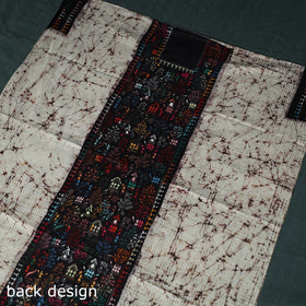Bengal Kantha Work Cotton Unstitched Batik Print Kurta Material (2.5m) 03