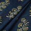 Buy Blue Natural Dyed Mul Cotton Ajrakh Print Fabric