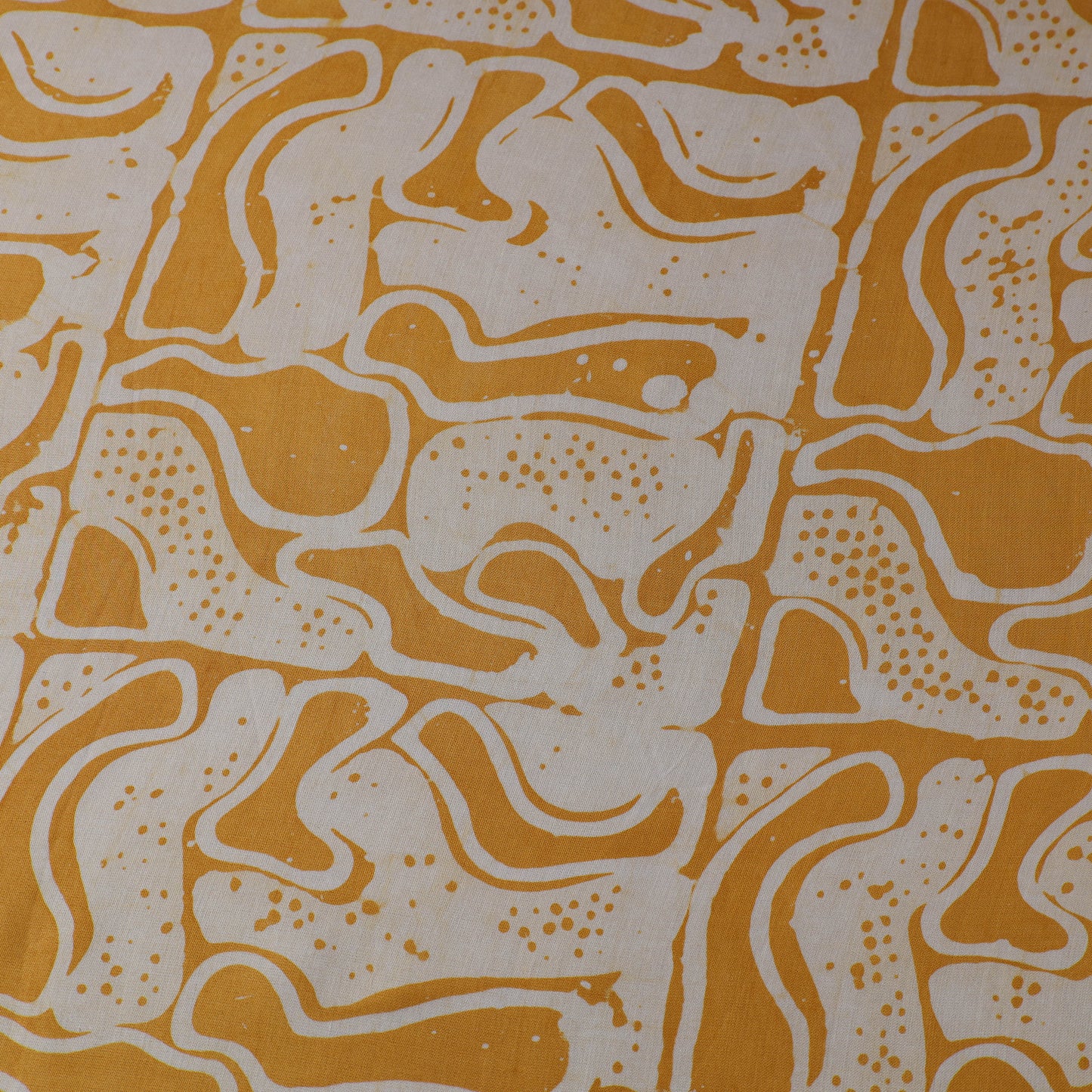 Yellow - kutch batik modal silk fabric 25 - handcrafted