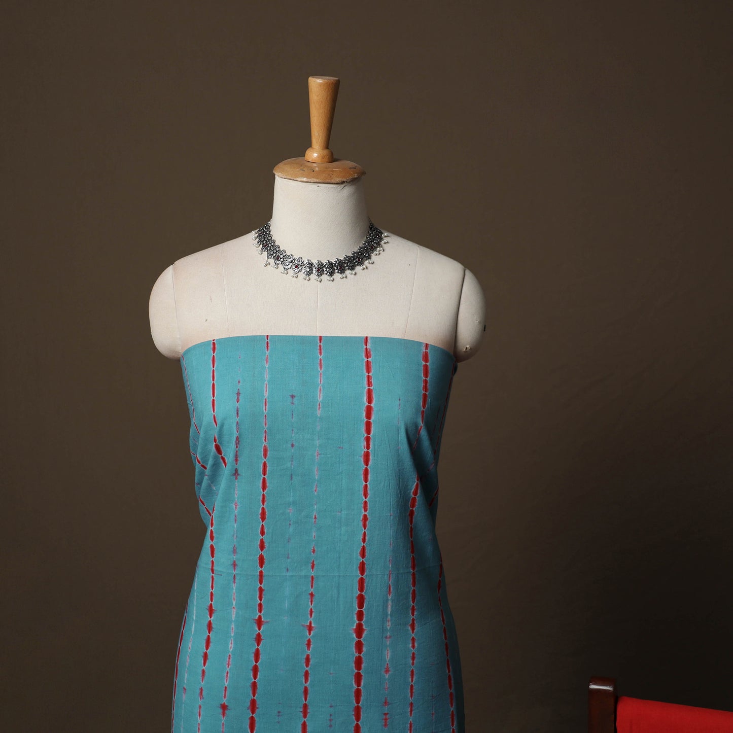 Shibori Tie-Dye Cotton 3pc Unstitched Dress Material Suit Set 20