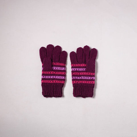 Kumaun Hand Knitted Acrylic Woolen Hand Gloves for Winter (Adult) 43