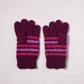 Kumaun Hand Knitted Acrylic Woolen Hand Gloves for Winter (Adult) 43