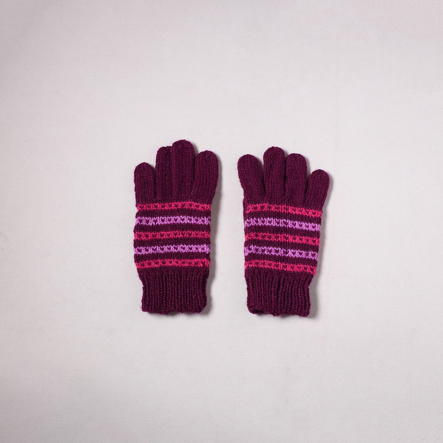 Kumaun Hand Knitted Acrylic Woolen Hand Gloves for Winter (Adult) 43