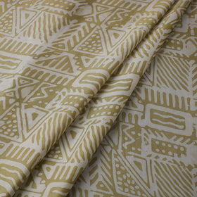 Green - kutch batik modal silk fabric 22 - handcrafted