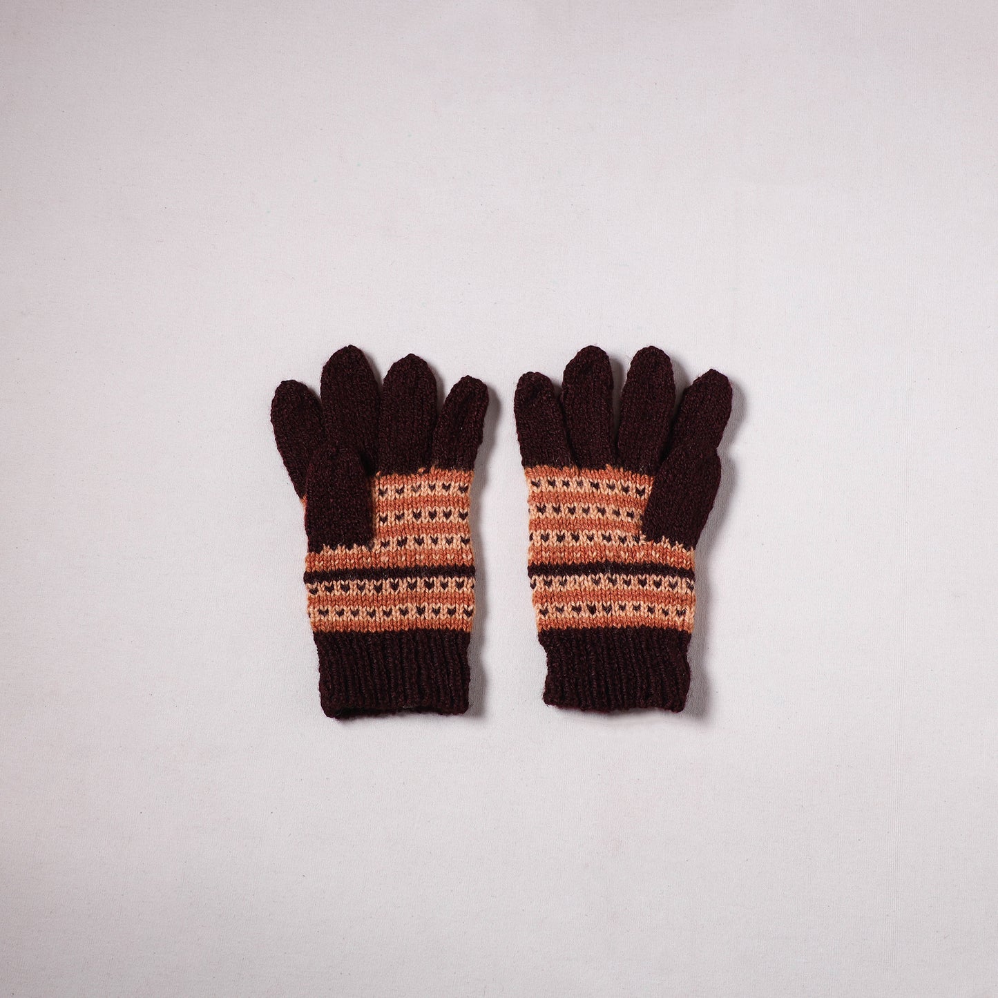 Kumaun Hand Knitted Acrylic Woolen Hand Gloves for Winter (Adult) 45