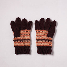 Kumaun Hand Knitted Acrylic Woolen Hand Gloves for Winter (Adult) 45