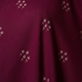 Maroon - prewashed cotton jacquard fabric 52 - handcrafted