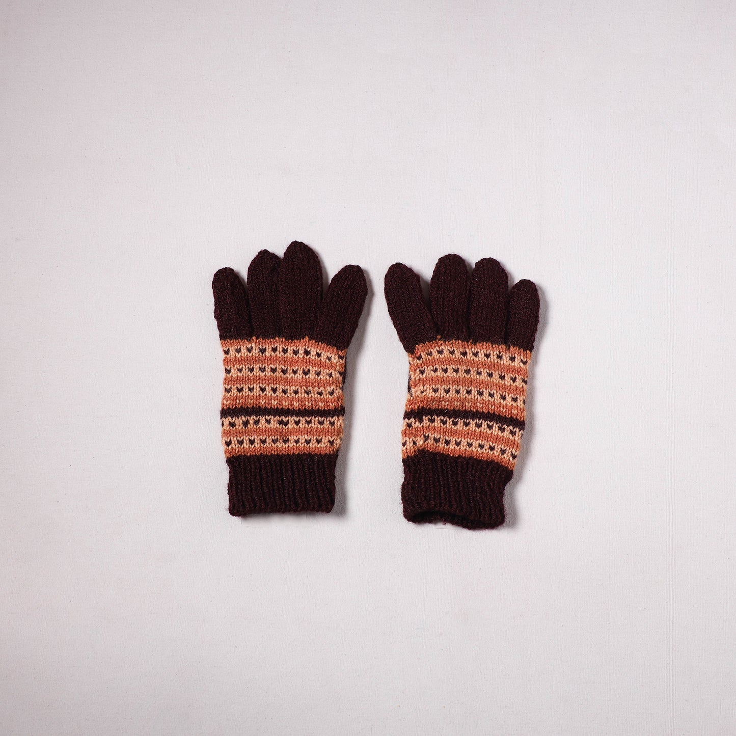 Kumaun Hand Knitted Acrylic Woolen Hand Gloves for Winter (Adult) 45