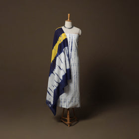 Shibori Tie-Dye Cotton 3pc Unstitched Dress Material Suit Set 03