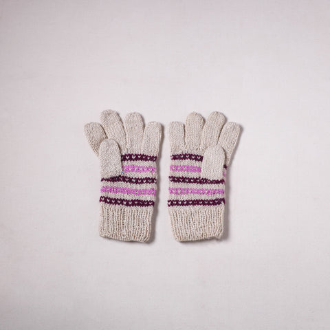 Kumaun Hand Knitted Acrylic Woolen Hand Gloves for Winter (Adult) 47