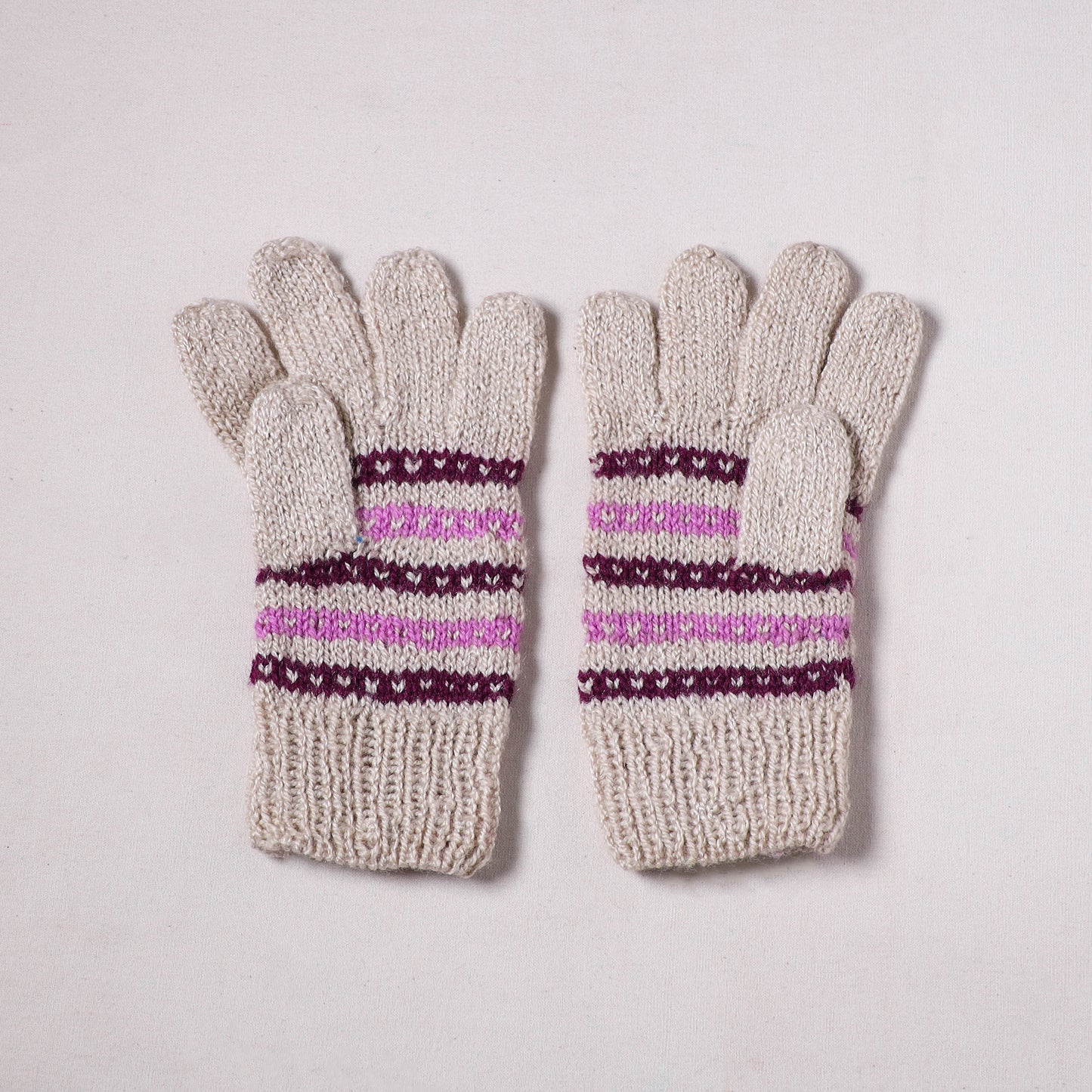 Kumaun Hand Knitted Acrylic Woolen Hand Gloves for Winter (Adult) 47