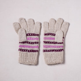 Kumaun Hand Knitted Acrylic Woolen Hand Gloves for Winter (Adult) 47